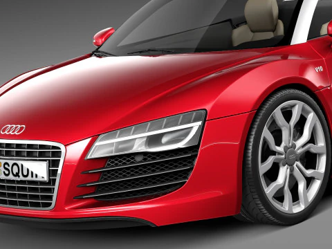 Audi R8 Spyder V10 2014 3D Model