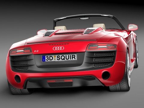 Audi R8 Spyder V10 2014 Model 3D