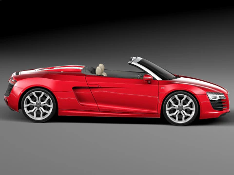 Audi R8 Spyder V10 2014 3D Model
