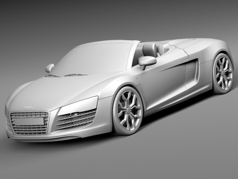 Audi R8 Spyder V10 2014 Model 3D