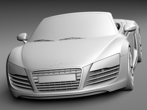 Audi R8 Spyder V10 2014 Model 3D