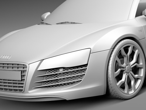 Audi R8 Spyder V10 2014 Model 3D