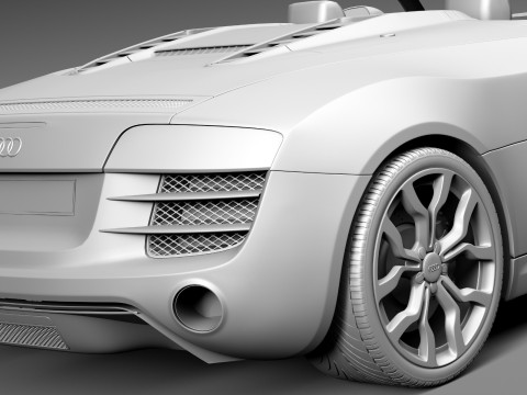 Audi R8 Spyder V10 2014 Model 3D