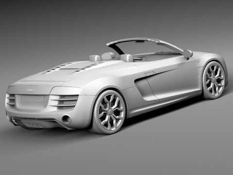 Audi R8 Spyder V10 2014 Model 3D