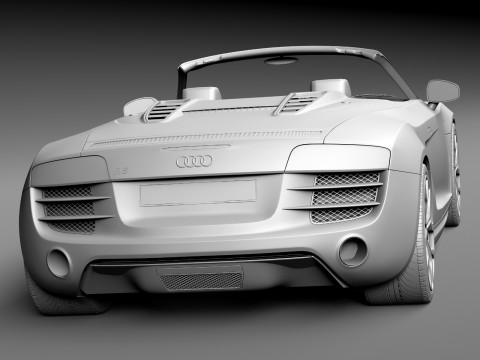 Audi R8 Spyder V10 2014 Model 3D