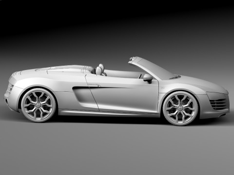 Audi R8 Spyder V10 2014 Model 3D