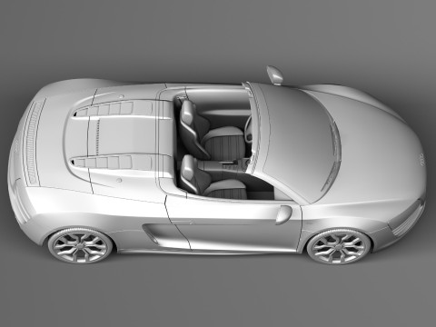 Audi R8 Spyder V10 2014 Model 3D