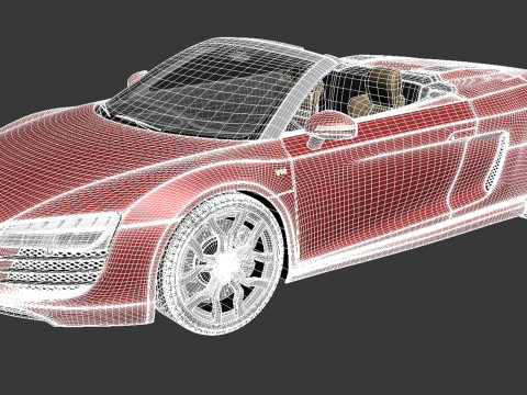 Audi R8 Spyder V10 2014 Model 3D