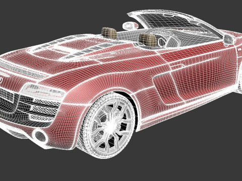 Audi R8 Spyder V10 2014 Model 3D