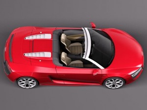 Audi R8 Spyder V10 2014 Model 3D