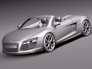 Audi R8 Spyder V10 2014 Model 3D