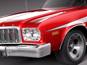 Gran Torino 1975 Starsky N Hutch Model 3D