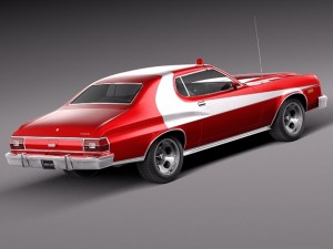 Gran Torino 1975 Starsky N Hutch Model 3D