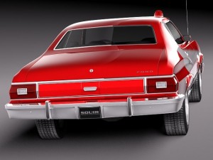 Gran Torino 1975 Starsky N Hutch Model 3D