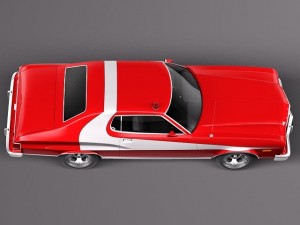 Gran Torino 1975 Starsky N Hutch Model 3D