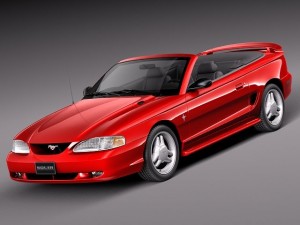 Mustang Convertible 1994-1999 3D Model