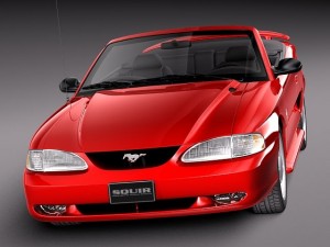 Mustang Convertible 1994-1999 3D Модель