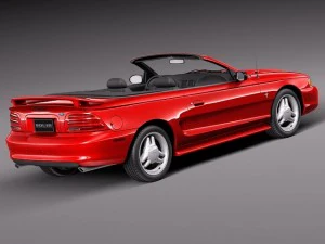 Mustang Convertible 1994-1999 3D Model