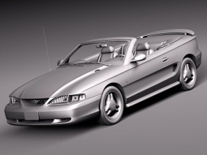 Mustang Convertible 1994-1999 3D Модель