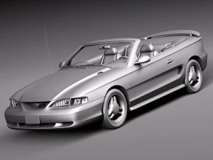 Mustang Convertible 1994-1999 3D Model