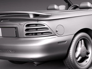 Mustang Convertible 1994-1999 3D Model