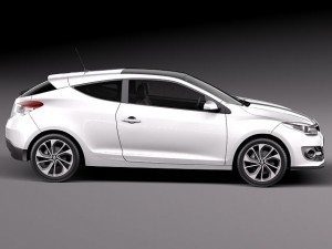 Renault Megane 3-door 2014 3D Model
