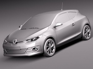 Renault Megane 3-door 2014 3D Model