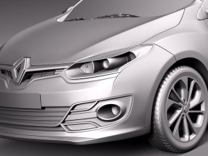 Renault Megane 3-door 2014 3D Model