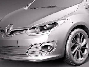 Renault Megane 3-door 2014 3D Model