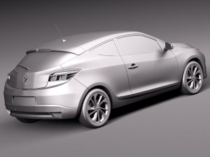 Renault Megane 3-door 2014 3D Model