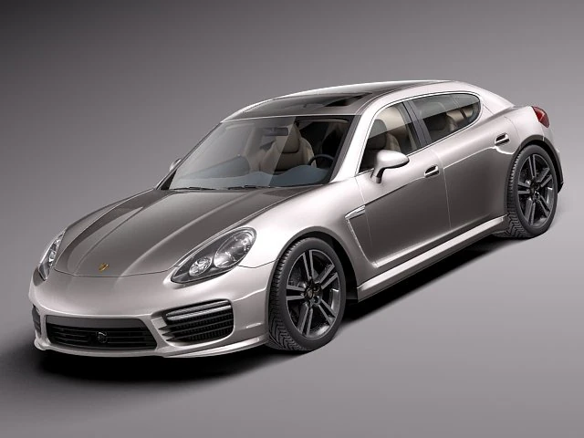 Porsche Panamera Turbo S 2014 3D Model .c4d .max .obj .3ds .fbx .stl .blend