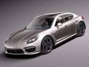 Porsche Panamera Turbo S 2014 3D Model