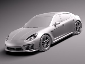 Porsche Panamera Turbo S 2014 3D 模型