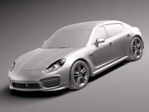 Porsche Panamera Turbo S 2014 3D Model