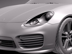 Porsche Panamera Turbo S 2014 3D 模型