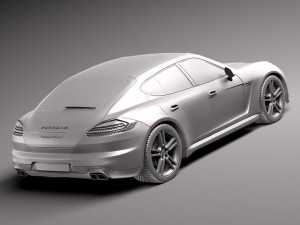Porsche Panamera Turbo S 2014 3D 模型