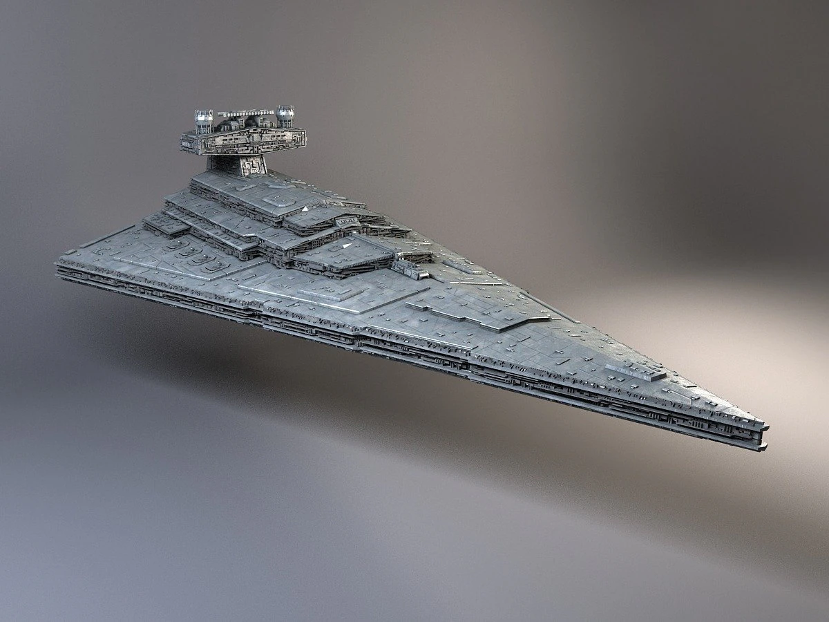 Starwars Star Destroyer 3D Model .c4d .max .obj .3ds .fbx .stl .blend 