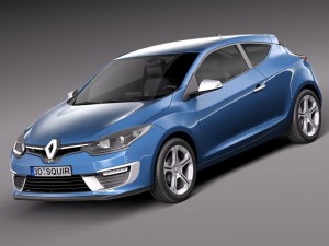Renault Megane 3-door GT 2014 Model 3D