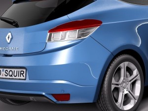Renault Megane 3-door GT 2014 3D-Modell