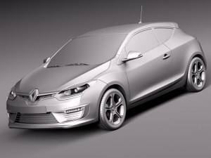 Renault Megane 3-door GT 2014 3D-Modell