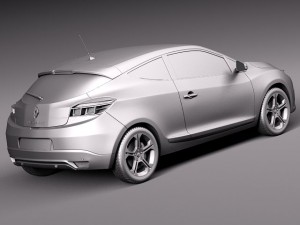 Renault Megane 3-door GT 2014 3D-Modell