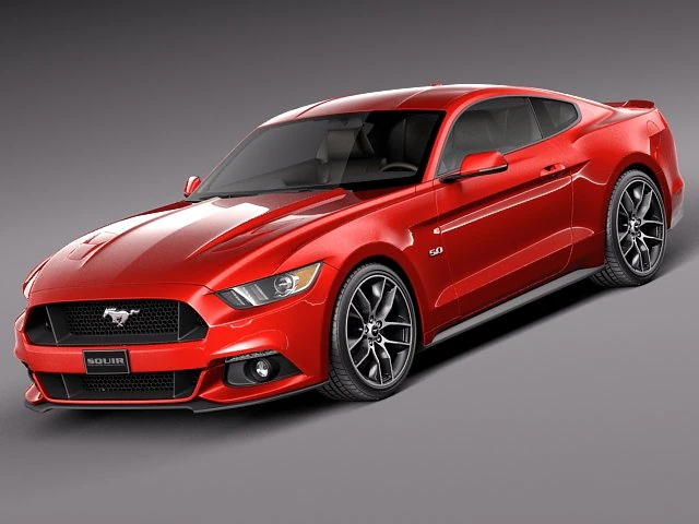 Mustang GT 2015 3D Model .c4d .max .obj .3ds .fbx .stl .blend 