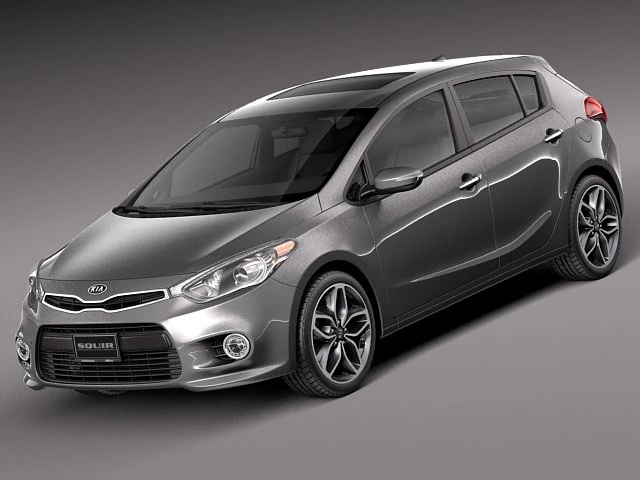 Kia Forte Hatchback 5-door 2014 3D Model .c4d .max .obj .3ds .fbx .stl .blend 