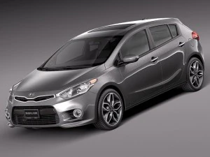 Kia Forte Hatchback 5 portas 2014 Modelo 3D