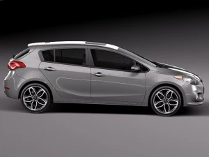 Kia Forte Hatchback 5-door 2014 3D Model