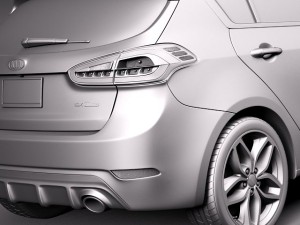 Kia Forte Hatchback 5-door 2014 3D Model