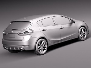 Kia Forte Hatchback 5-door 2014 3D Model