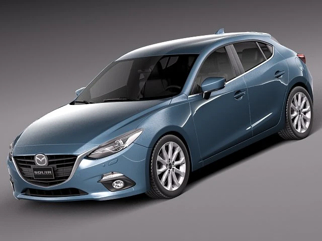 Mazda 3 Hatchback 2014 3D Model .c4d .max .obj .3ds .fbx .stl .blend