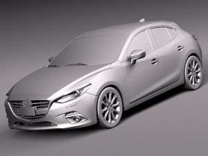 Mazda 3 Hatchback 2014 Model 3D