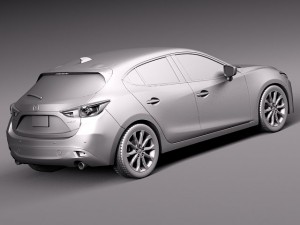 Mazda 3 Hatchback 2014 Model 3D